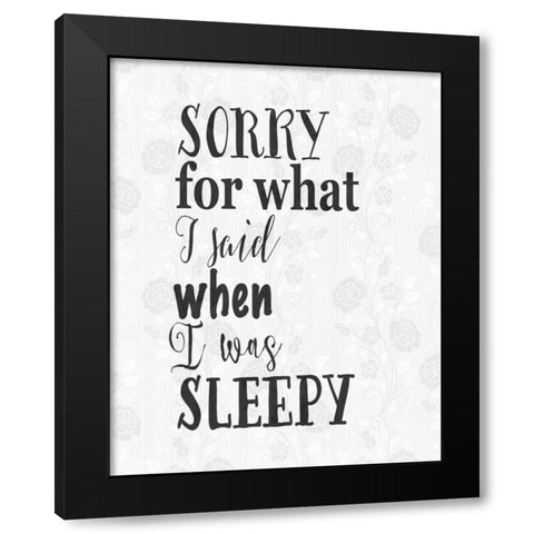 When I Was Sleepy Black Modern Wood Framed Art Print by Moss, Tara