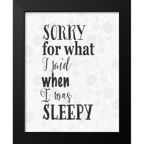 When I Was Sleepy Black Modern Wood Framed Art Print by Moss, Tara