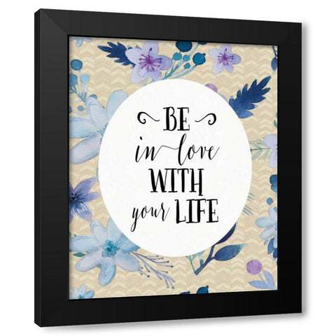Be in Love Black Modern Wood Framed Art Print with Double Matting by Moss, Tara