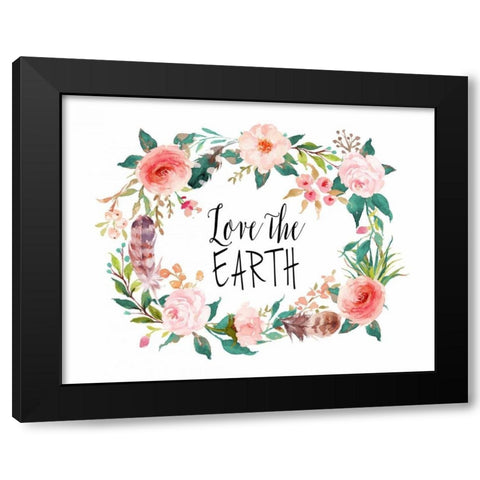 Love the Earth Black Modern Wood Framed Art Print with Double Matting by Moss, Tara