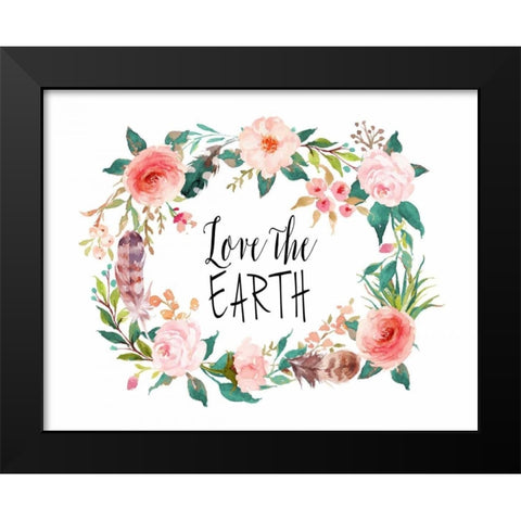 Love the Earth Black Modern Wood Framed Art Print by Moss, Tara