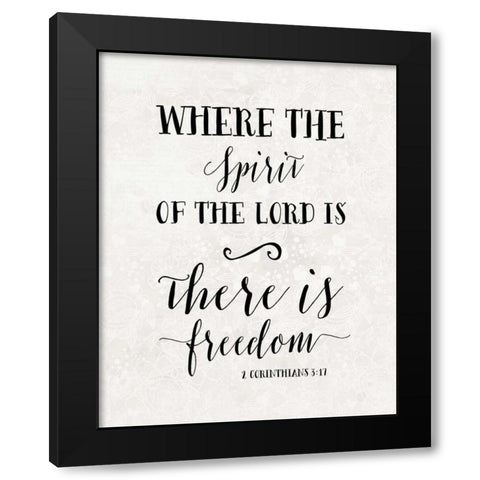 2 Corinthians 3-17 Black Modern Wood Framed Art Print with Double Matting by Moss, Tara