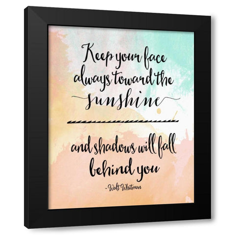 Sunshine - Walt Whitman Black Modern Wood Framed Art Print by Moss, Tara