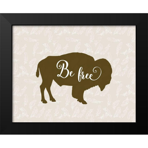 Be Free Black Modern Wood Framed Art Print by Moss, Tara