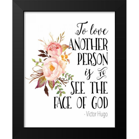 To Love Another Black Modern Wood Framed Art Print by Moss, Tara