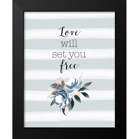 Love Will Black Modern Wood Framed Art Print by Moss, Tara