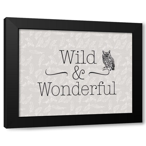 Wild and Wonderful Feathers Black Modern Wood Framed Art Print by Moss, Tara