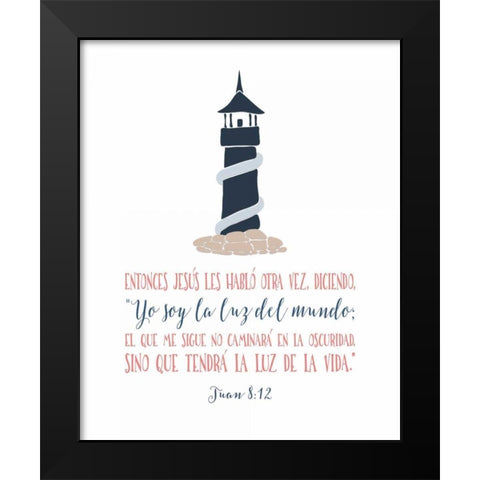 Spanish John 8-12 Black Modern Wood Framed Art Print by Moss, Tara