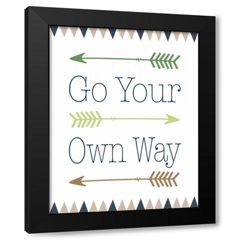 Go Your Own Way Black Modern Wood Framed Art Print by Moss, Tara