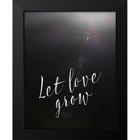 Let Love Grow Black Modern Wood Framed Art Print by Moss, Tara