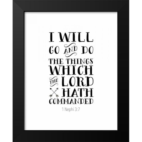 Nephi 3-7 Black Modern Wood Framed Art Print by Moss, Tara