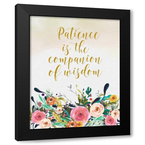 Companion of Wisdom Quote Black Modern Wood Framed Art Print with Double Matting by Moss, Tara