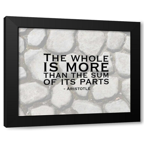 The Whole is More Black Modern Wood Framed Art Print with Double Matting by Moss, Tara