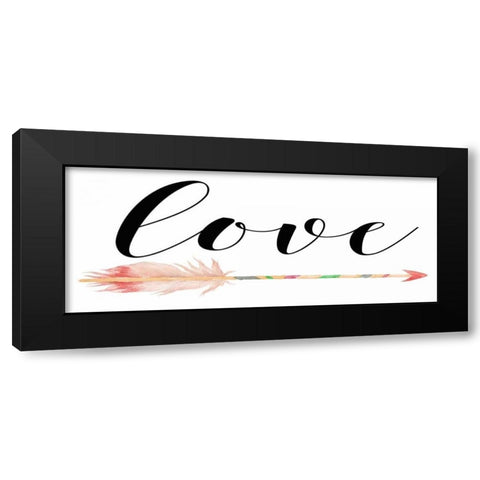 Love with Arrow Black Modern Wood Framed Art Print by Moss, Tara