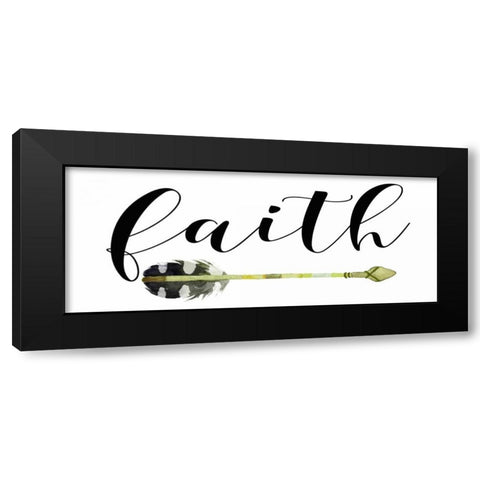 Faith with Arrow Black Modern Wood Framed Art Print by Moss, Tara