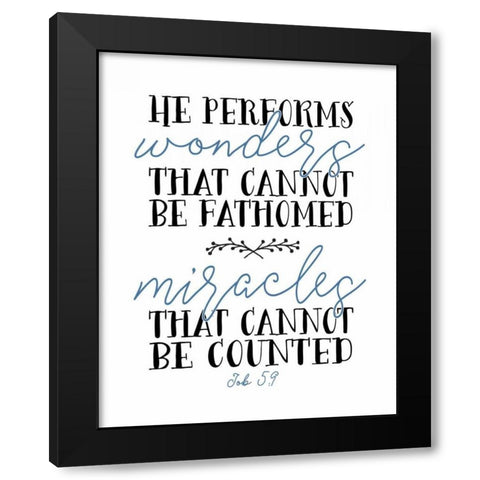 Job 5-9 Black Modern Wood Framed Art Print with Double Matting by Moss, Tara