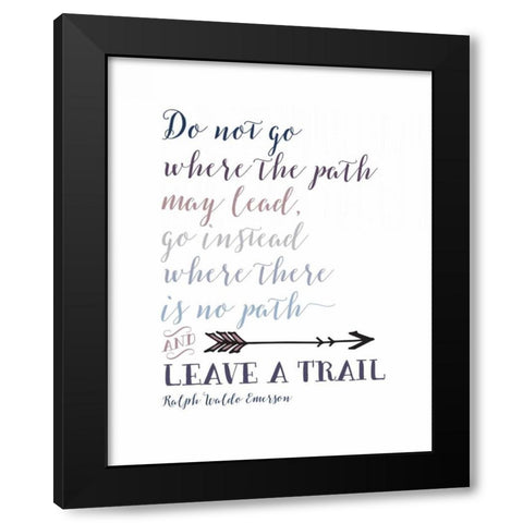 Leave a Trail Black Modern Wood Framed Art Print by Moss, Tara