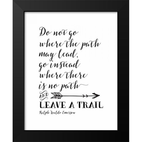 Leave a Trail II Black Modern Wood Framed Art Print by Moss, Tara