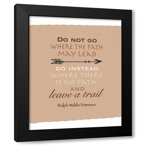 Leave a Trail Black Modern Wood Framed Art Print by Moss, Tara