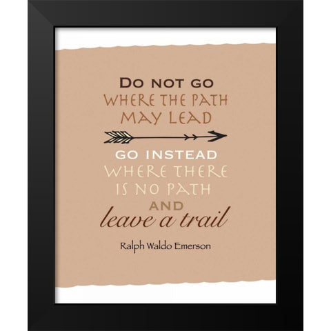 Leave a Trail Black Modern Wood Framed Art Print by Moss, Tara