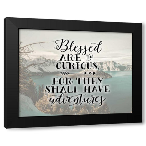 Blessed are the Curious Black Modern Wood Framed Art Print by Moss, Tara