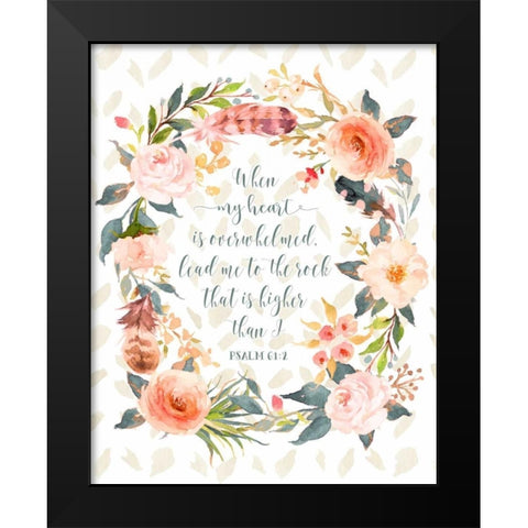 Psalm 61-2 Black Modern Wood Framed Art Print by Moss, Tara