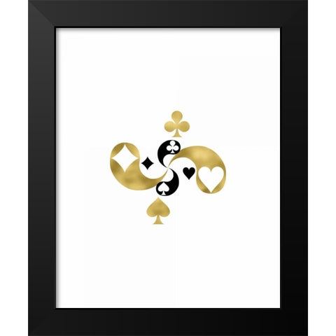 Card Symbols Black Modern Wood Framed Art Print by Moss, Tara