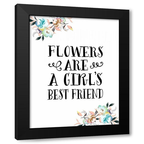 Flowers Are II Black Modern Wood Framed Art Print by Moss, Tara