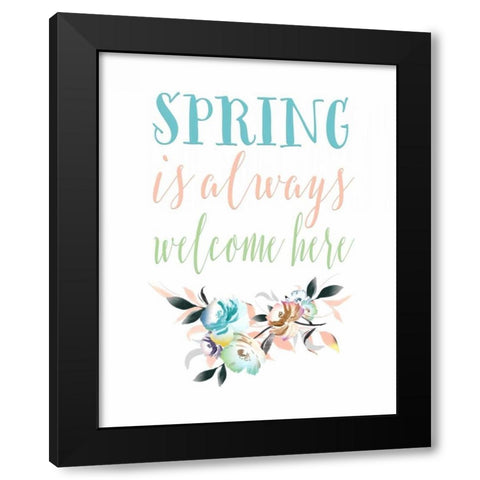 Spring is Always Welcome II Black Modern Wood Framed Art Print by Moss, Tara