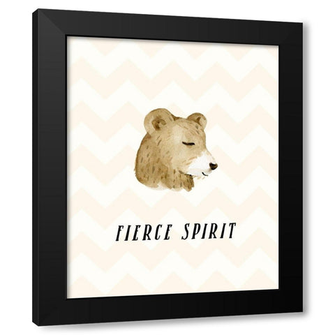 Fierce Spirit Black Modern Wood Framed Art Print with Double Matting by Moss, Tara