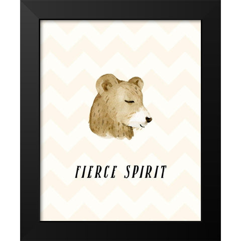 Fierce Spirit Black Modern Wood Framed Art Print by Moss, Tara