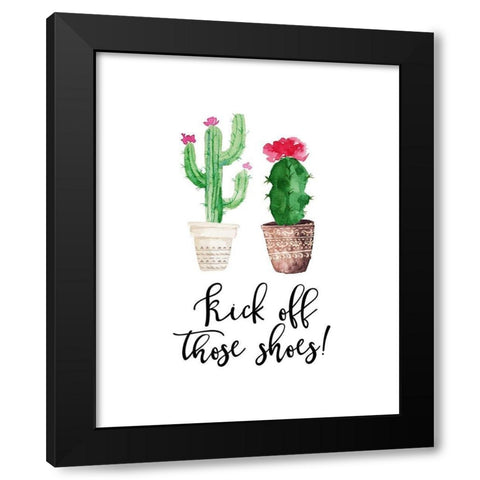 Kick Off Those Shoes Black Modern Wood Framed Art Print with Double Matting by Moss, Tara