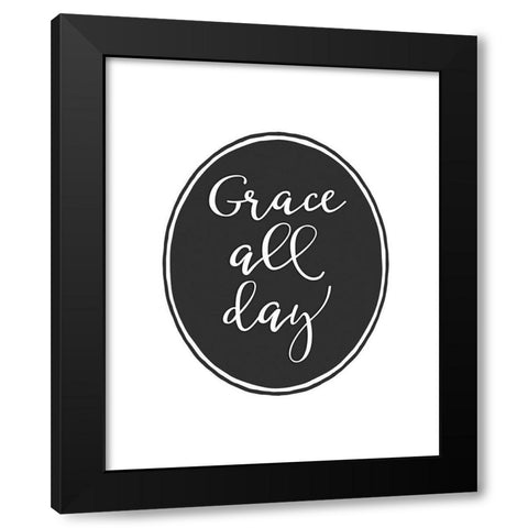 Grace All Day Black Modern Wood Framed Art Print with Double Matting by Moss, Tara