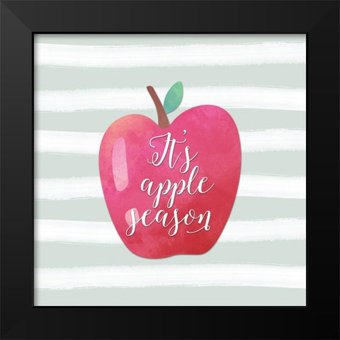 Its Apple Season Black Modern Wood Framed Art Print by Moss, Tara