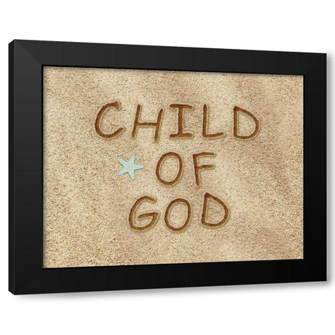 Child of God Sand Black Modern Wood Framed Art Print with Double Matting by Moss, Tara