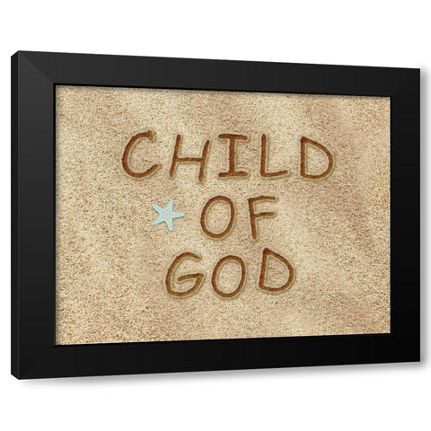 Child of God Sand Black Modern Wood Framed Art Print by Moss, Tara