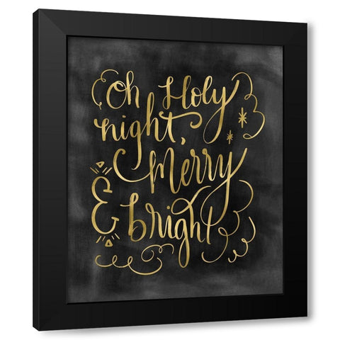 Holy Night Black Modern Wood Framed Art Print with Double Matting by Moss, Tara