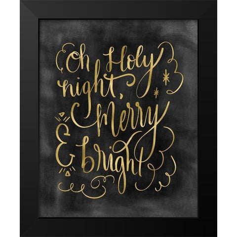 Holy Night Black Modern Wood Framed Art Print by Moss, Tara