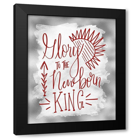 Glory to the Newborn King II Black Modern Wood Framed Art Print with Double Matting by Moss, Tara