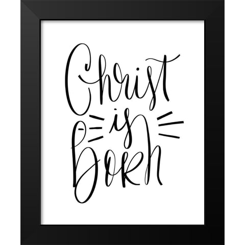 Christ is Born II Black Modern Wood Framed Art Print by Moss, Tara