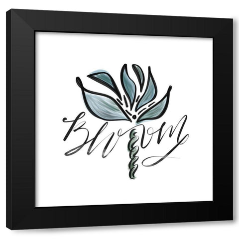 Bloom Black Modern Wood Framed Art Print with Double Matting by Moss, Tara