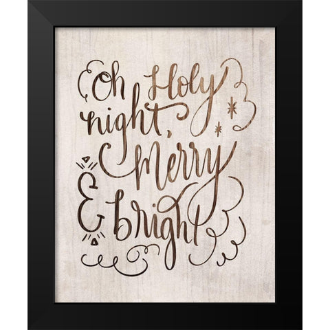 Holy Night Black Modern Wood Framed Art Print by Moss, Tara