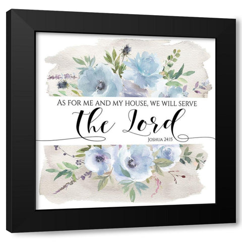 Me and My House Black Modern Wood Framed Art Print by Moss, Tara