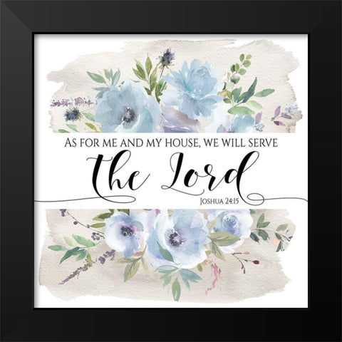 Me and My House Black Modern Wood Framed Art Print by Moss, Tara