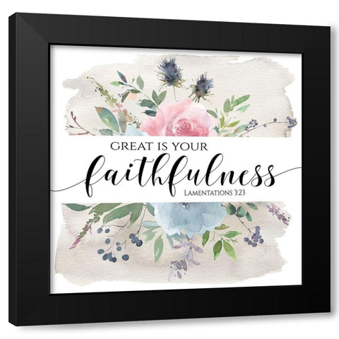 Faithfulness Black Modern Wood Framed Art Print by Moss, Tara