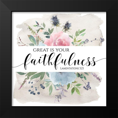 Faithfulness Black Modern Wood Framed Art Print by Moss, Tara