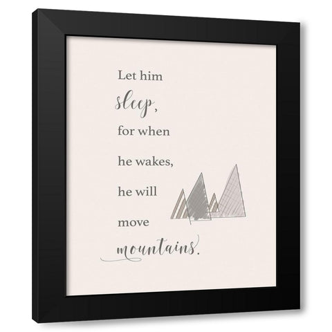 Let Him Sleep Black Modern Wood Framed Art Print with Double Matting by Moss, Tara