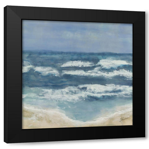 Wavering Peace Black Modern Wood Framed Art Print with Double Matting by Shanti, Shima