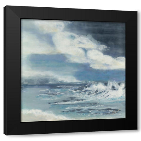 Holding Back Black Modern Wood Framed Art Print by Shanti, Shima