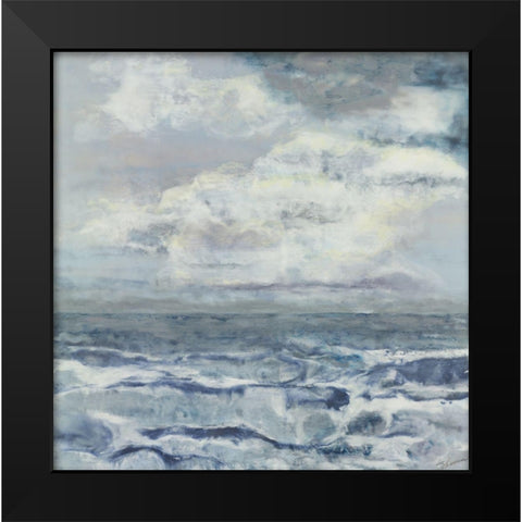 Water Bearer Black Modern Wood Framed Art Print by Shanti, Shima